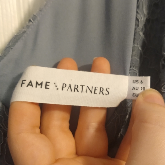 BHLDN Fame and Partner Dona Lace Maxi Dress in Blue Size 6 - Picture 6 of 8